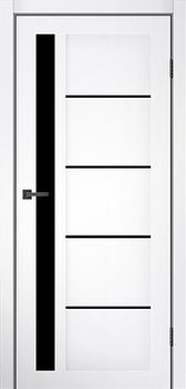 Міжкімнатні двері MS Doors Алабама скло сатин/чорне