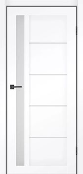 Міжкімнатні двері MS Doors Алабама скло сатин/чорне