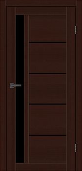 Міжкімнатні двері MS Doors Алабама скло сатин/чорне