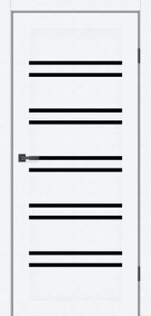 Міжкімнатні двері MS Doors Атланта скло сатин/чорне