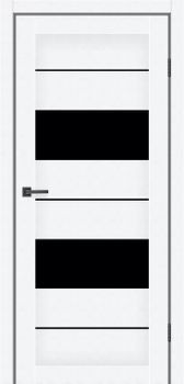 Міжкімнатні двері MS Doors Дакота скло сатин/чорне