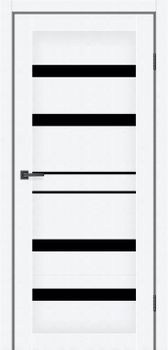 Міжкімнатні двері MS Doors Джорджия скло сатин/чорне