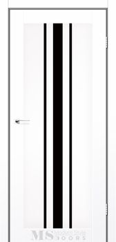 Міжкімнатні двері MS Doors Керрі скло сатин/чорне