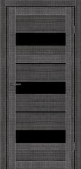 Міжкімнатні двері MS Doors Луїзіана скло сатин/чорне