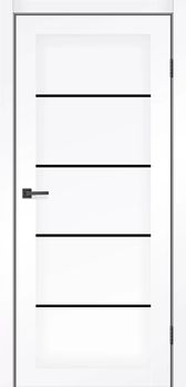 Міжкімнатні двері MS Doors Монтана скло сатин/чорне