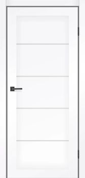 Міжкімнатні двері MS Doors Монтана скло сатин/чорне