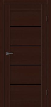 Міжкімнатні двері MS Doors Монтана скло сатин/чорне