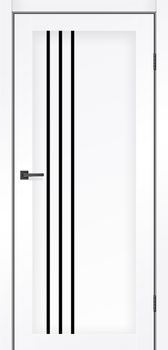 Міжкімнатні двері MS Doors Невада скло сатин/чорне