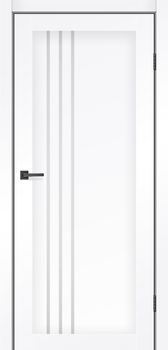 Міжкімнатні двері MS Doors Невада скло сатин/чорне