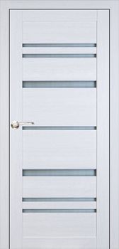 Міжкімнатні двері Portalino ПВХ скло сатин PL-ECO-04, декор: Санома біла, скло сатин