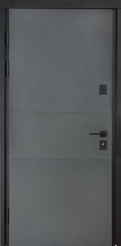 Вхідні двері Булат вуличні емаль/MDF Cottage 703, декор: Metalic Grey (ззовні)