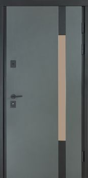 Вхідні двері Булат вуличні емаль/MDF Котедж 705 зі склопакетом