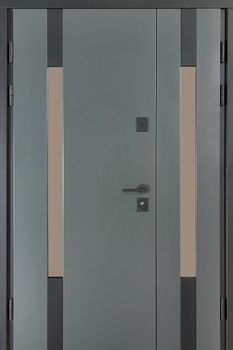 Вхідні двері Булат вуличні емаль/MDF Котедж 705 зі склопакетом